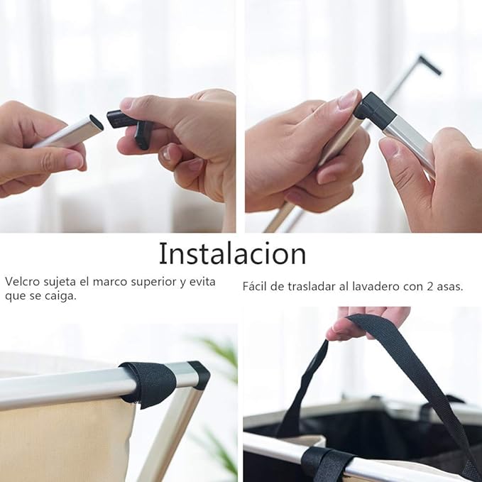 "FlexiBasket™: Cesta Plegable para Lavandería" - Deus Ecom