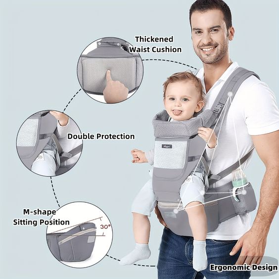 "Portabebés Multifuncional 6 en 1: Comodidad y Seguridad para Ti y Tu Bebé 👶🎒" - Deus Ecom