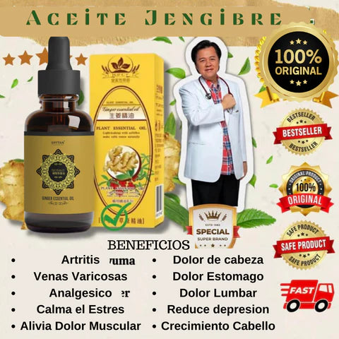 "SlimGinger™: Aceite Adelgazante Natural" - Deus Ecom