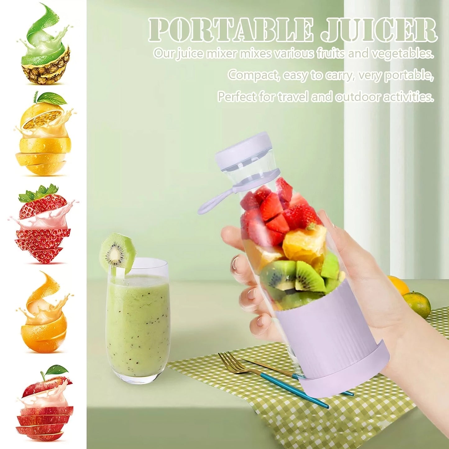 " SmoothieBlend™: Licuadora Recargable Portátil"